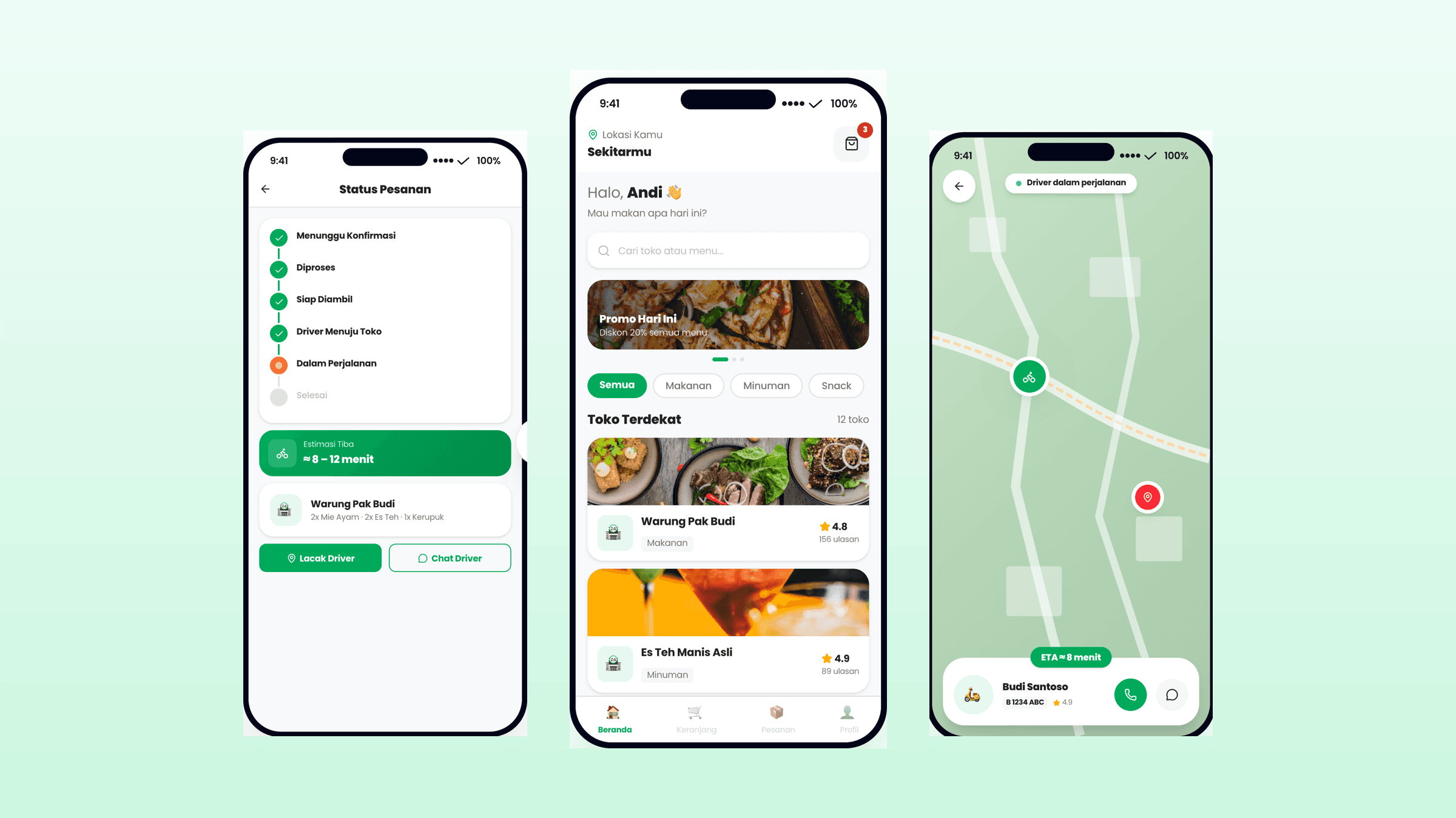 Local Ride-Hailing App — 4-Role Food Delivery
